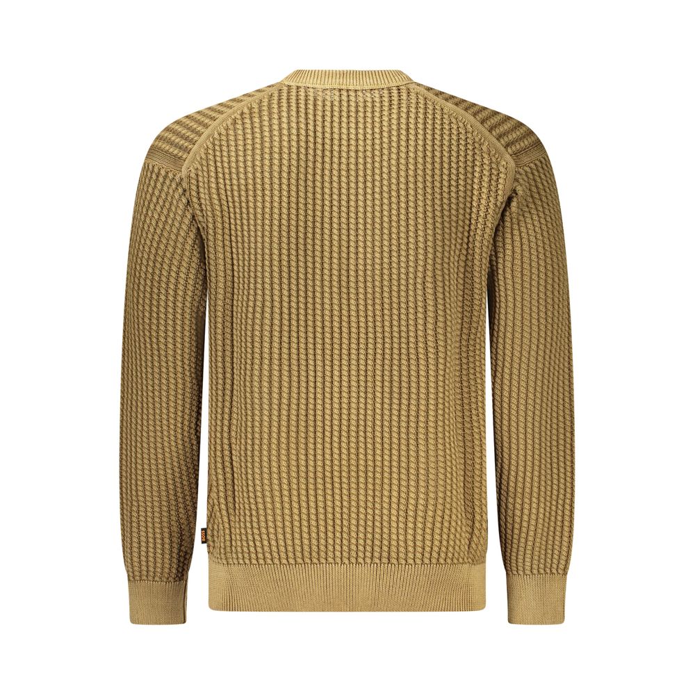 Brown Cotton Men Sweater