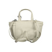 White Polyester Women Handbag