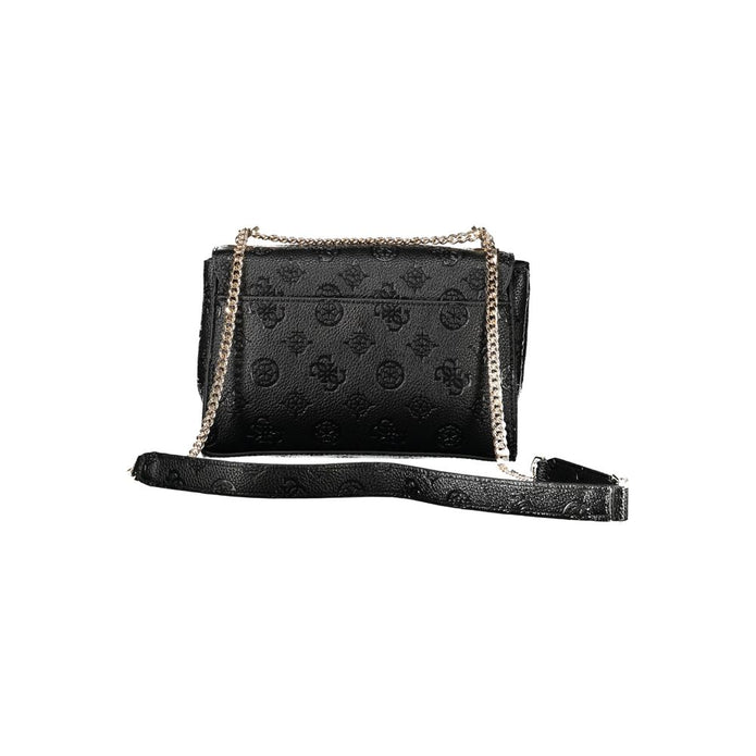 Black Polyethylene Women Handbag