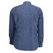 Blue Cotton Men Shirt