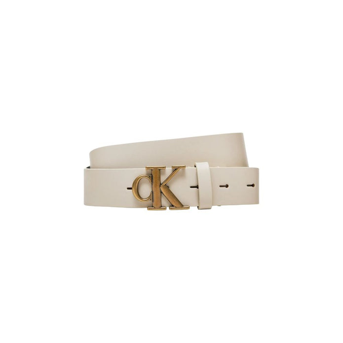 Cream Leather Belt