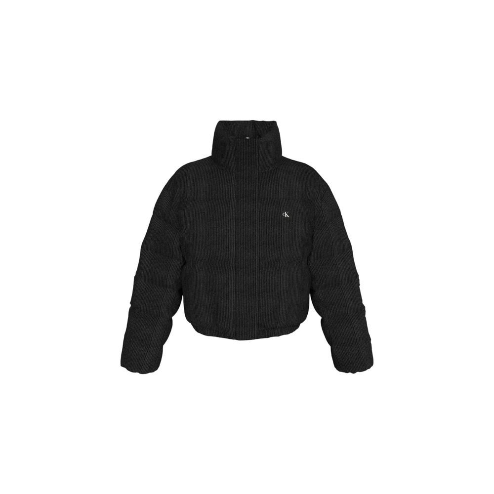 Black Polyester Jackets & Coat