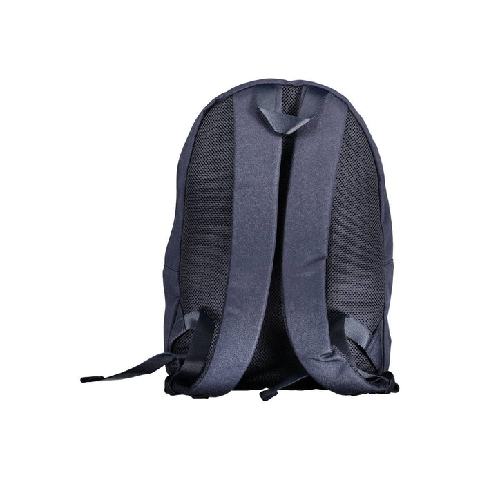 Blue Polyester Men Backpack