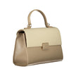 Beige Polyethylene Women Handbag