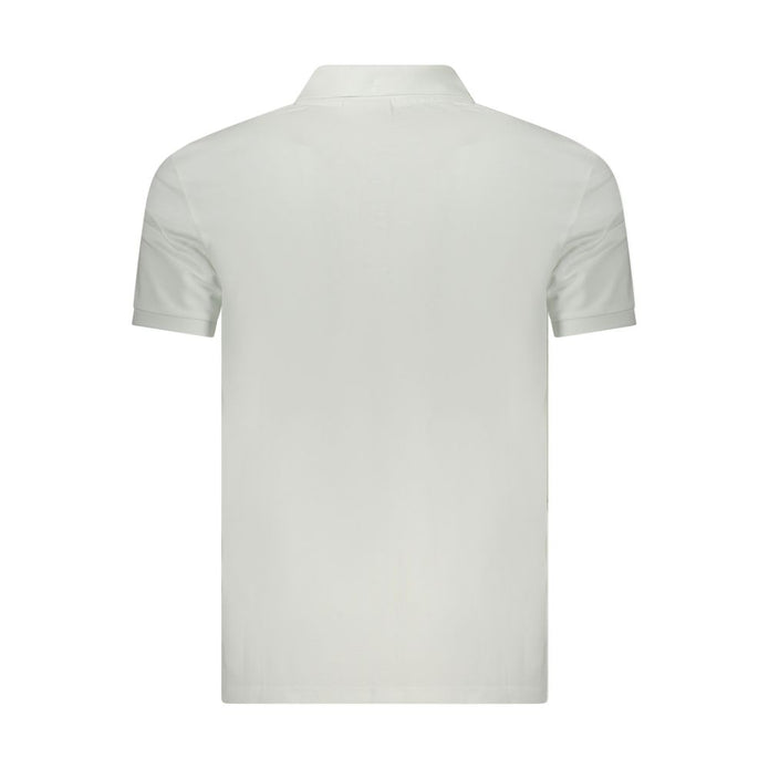 White Cotton Men Polo Shirt