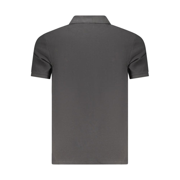 Black Cotton Men Polo Shirt