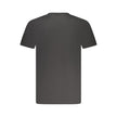 Black Cotton Men V-Neck T-Shirt