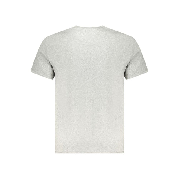 Gray Cotton Men T-Shirt