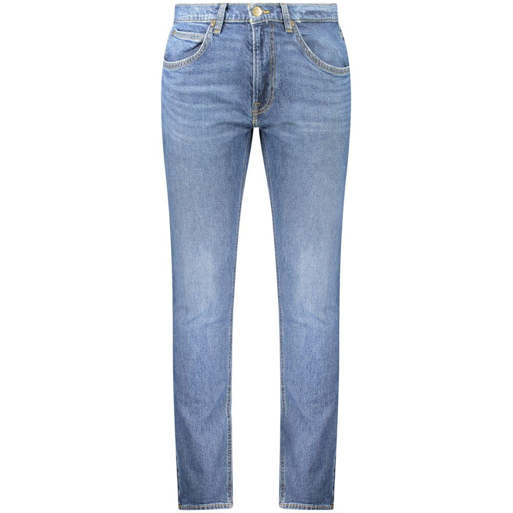 Blue Cotton Men Slim Tapered Jean