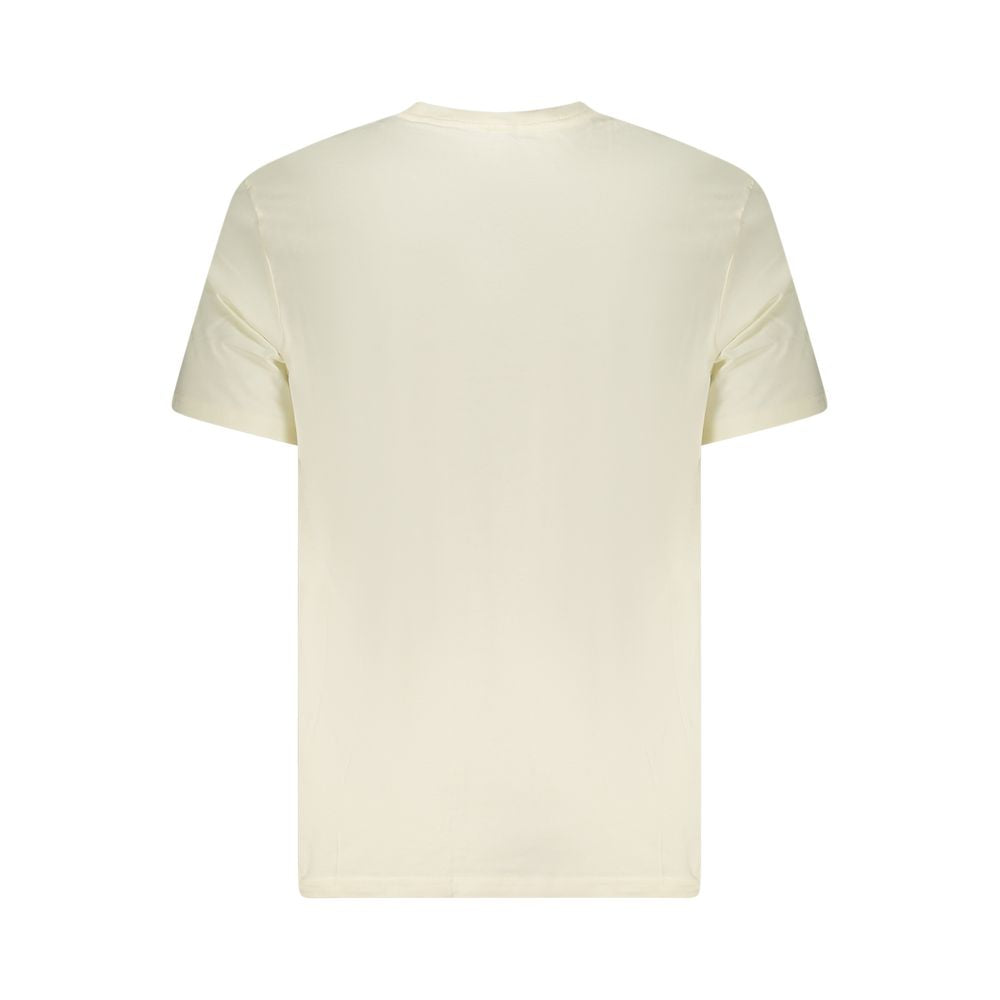 Beige Cotton Men T-Shirt