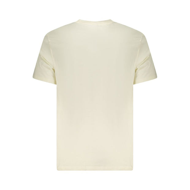 Beige Cotton Men T-Shirt