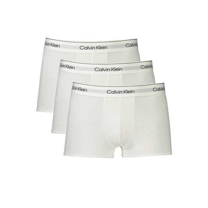 White Cotton Men Boxer Short