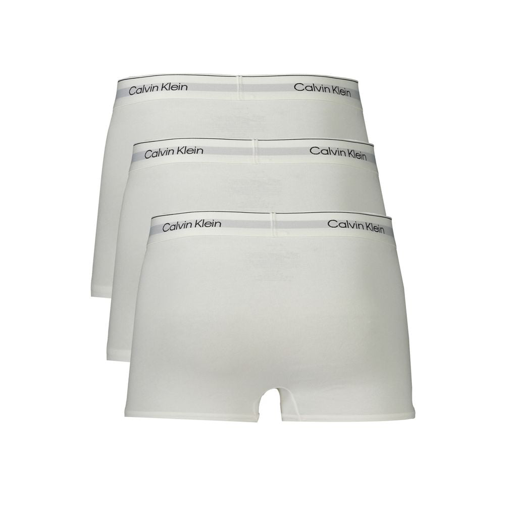 White Cotton Men Boxer Short