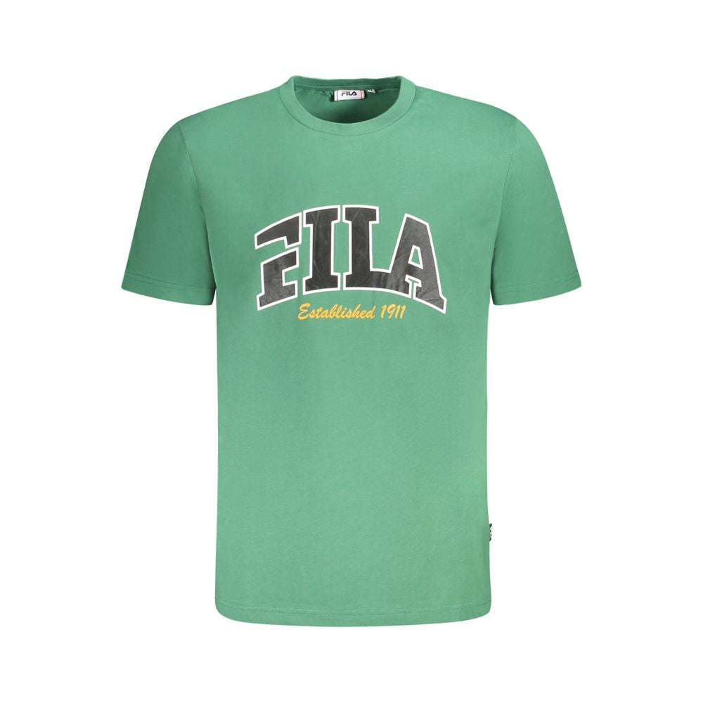 Green Cotton Men T-Shirt