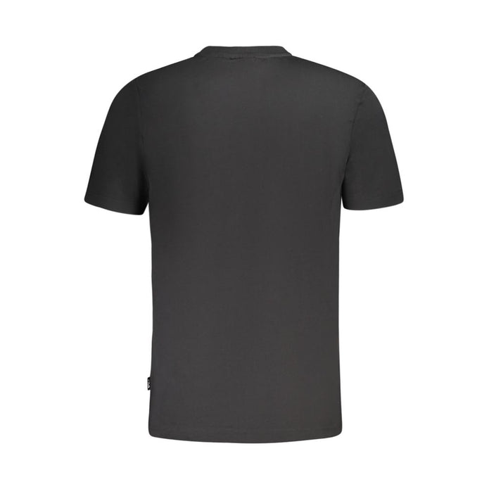 Black Cotton Men T-Shirt