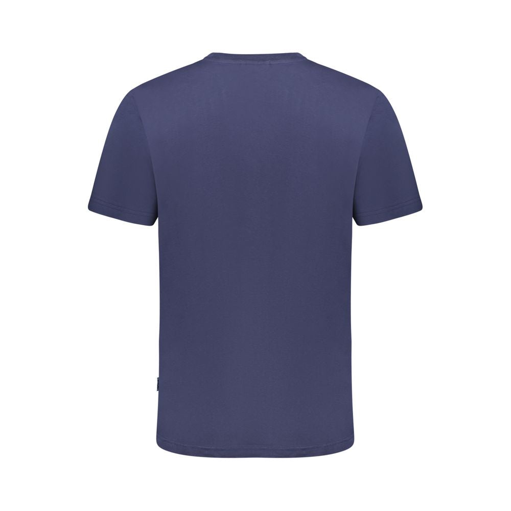 Blue Cotton Men T-Shirt