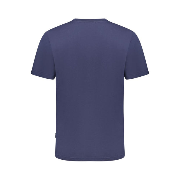 Blue Cotton Men T-Shirt