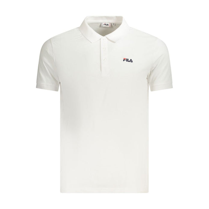 White Cotton Men Polo Shirt