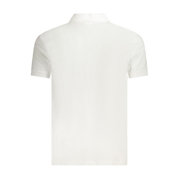 White Cotton Men Polo Shirt