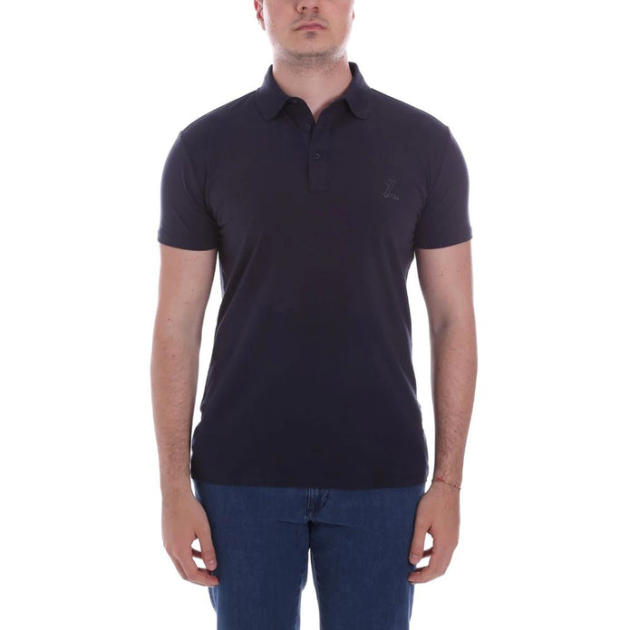 Blue Cotton Polo Shirt