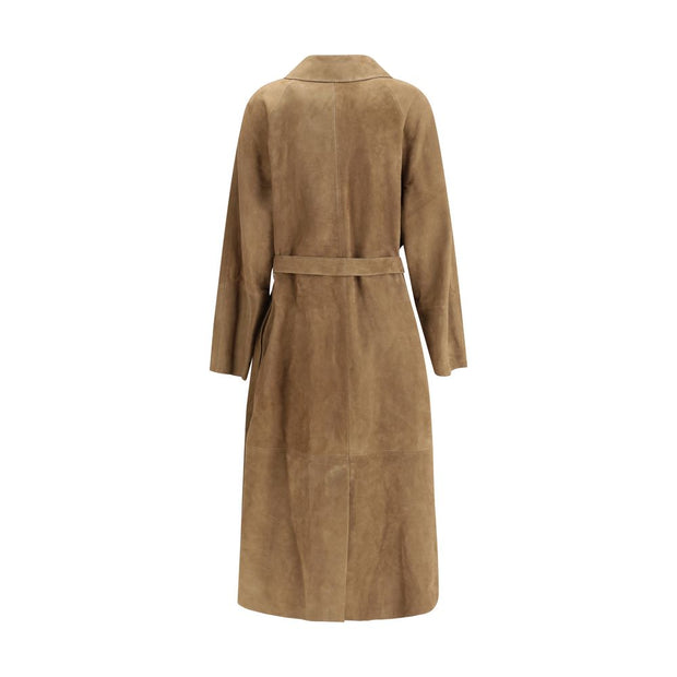 Suede Trench Coat