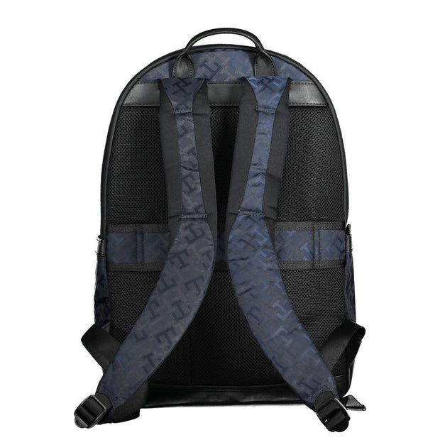 Blue Polyester Men Backpack