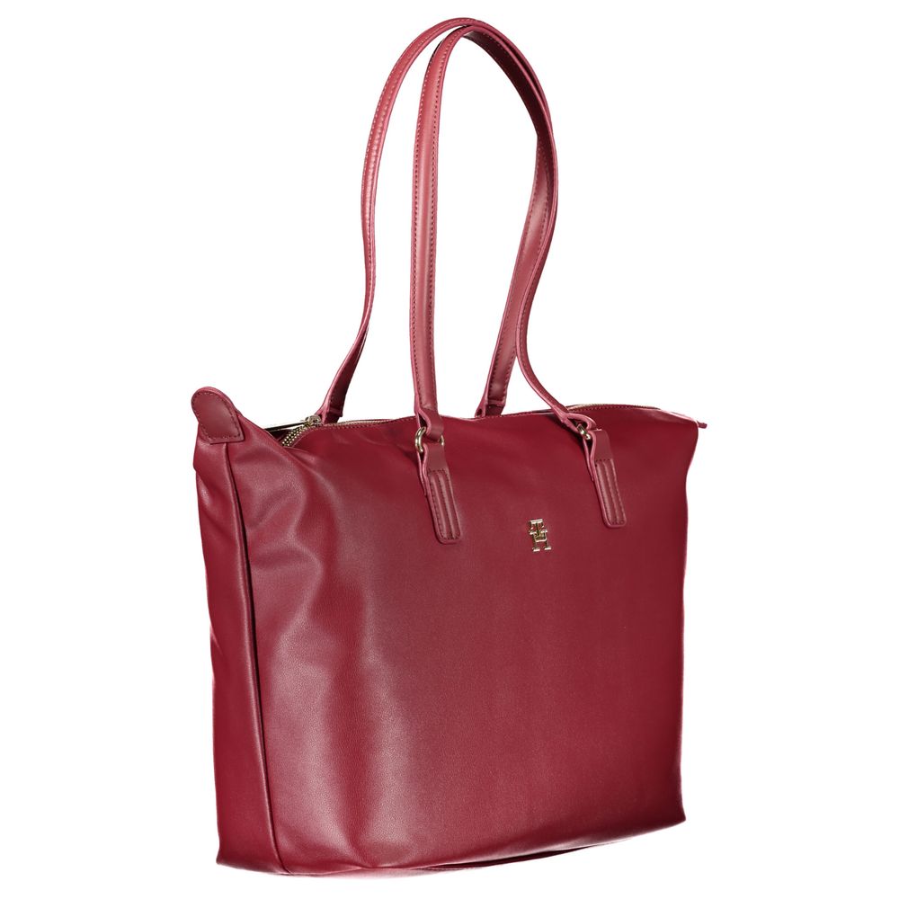 Pink Polyester Women Handbag