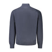 Blue Cotton Men Sweater