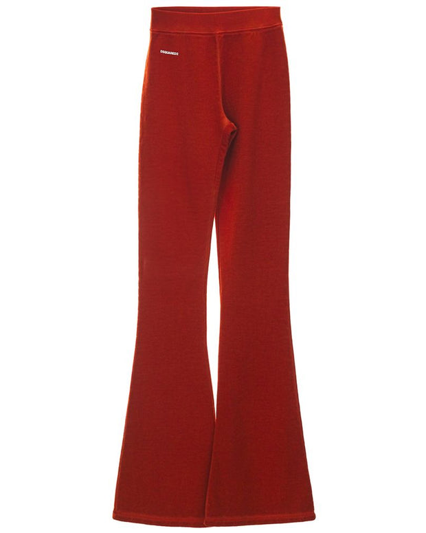 Red Cotton Athletic Pants