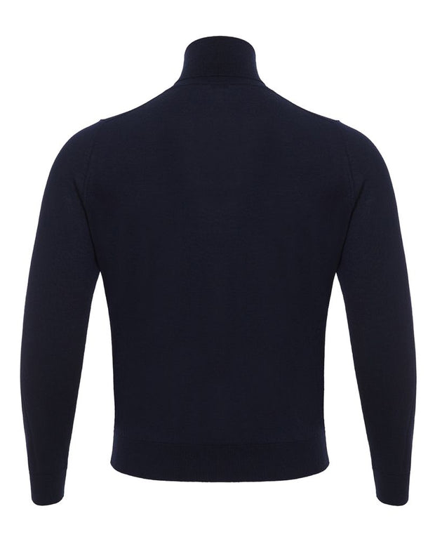 Blue Cashmere Turtleneck
