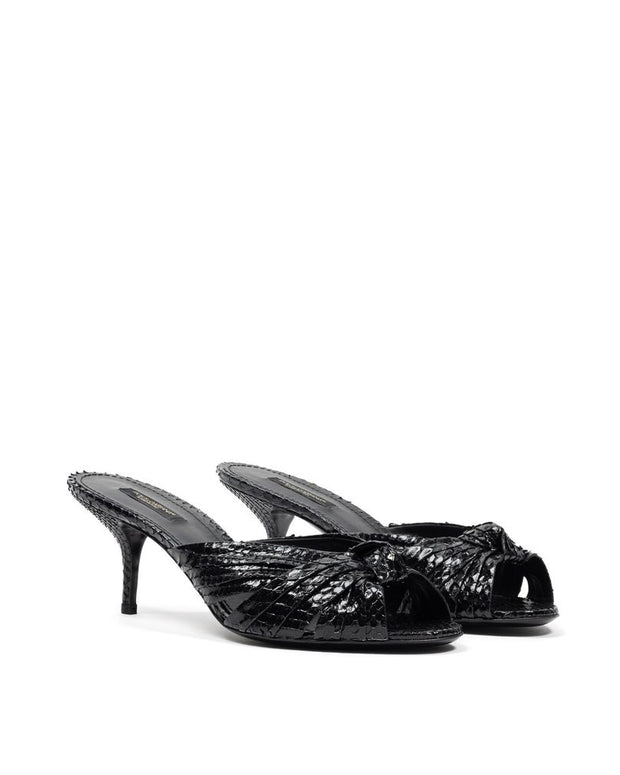 Black Snake Skin  Sandal