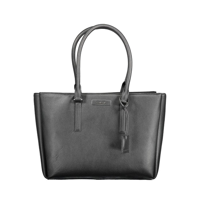 Black Polyethylene Women Handbag