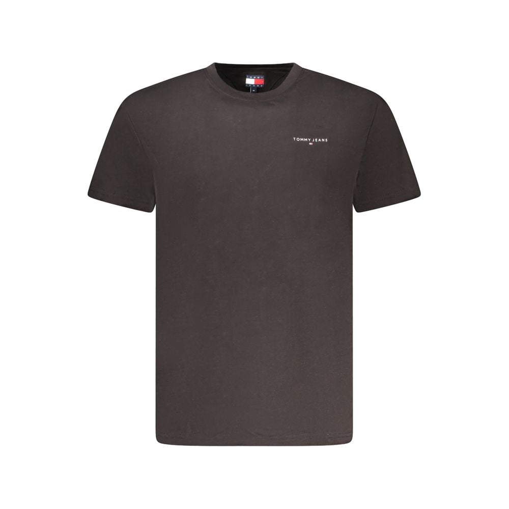 Black Cotton Men T-Shirt