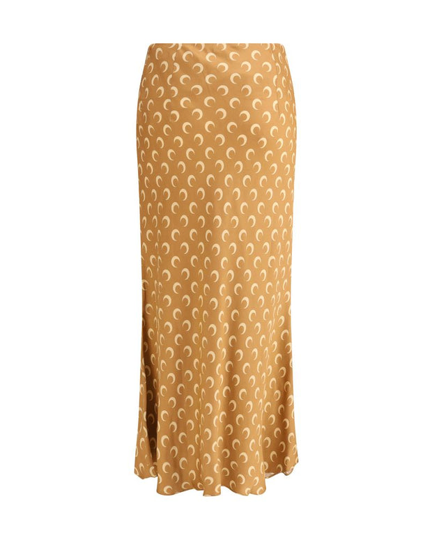 Moon satin midi Skirt