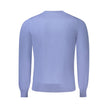 Blue Cotton Men Sweater