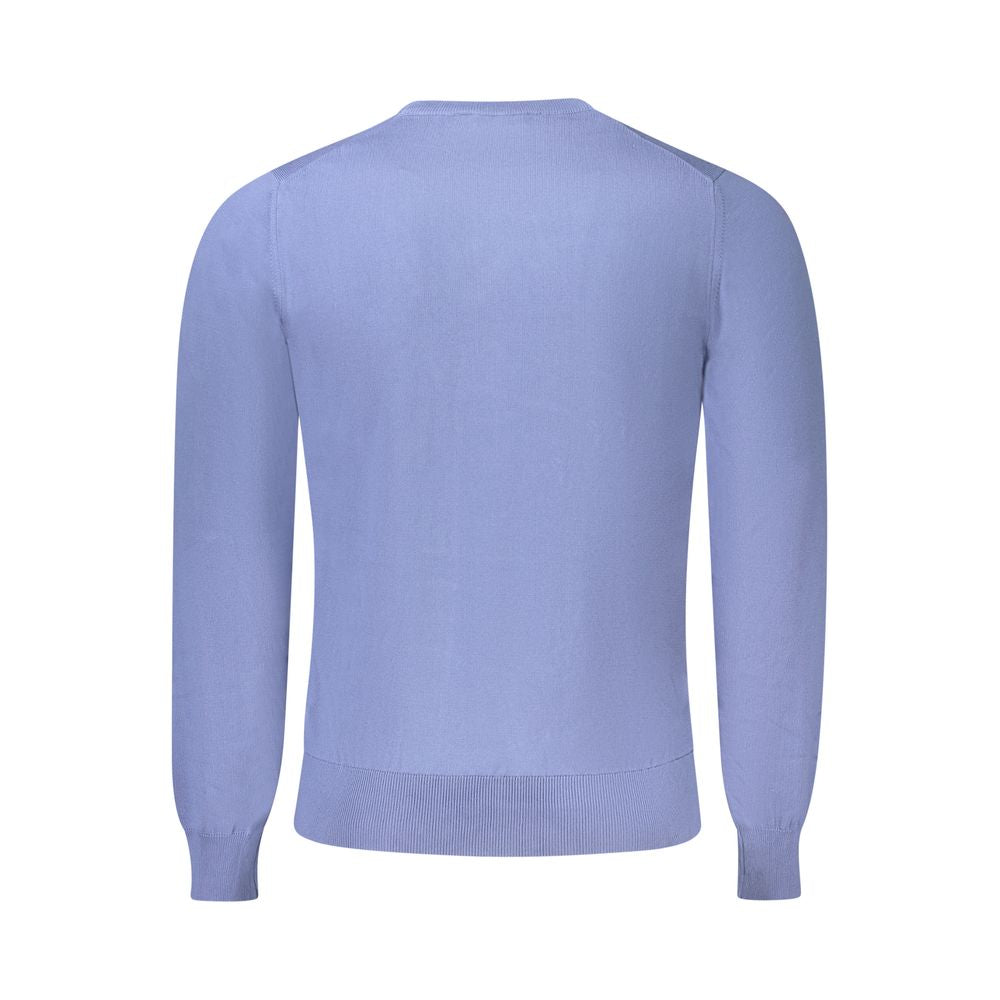 Blue Cotton Men Sweater