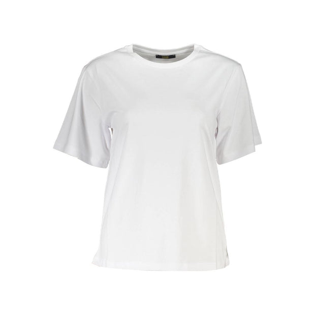 White Cotton Women T-Shirt