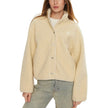 Cream Polyester Jackets & Coat