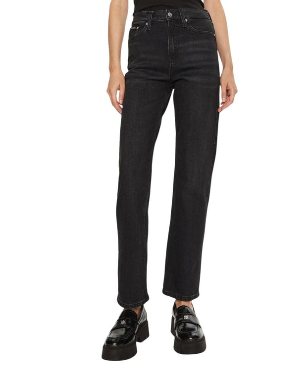 Black Cotton Mom Jean