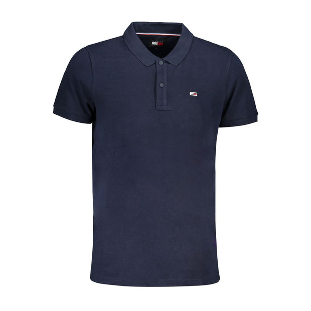 Blue Cotton Polo Shirt