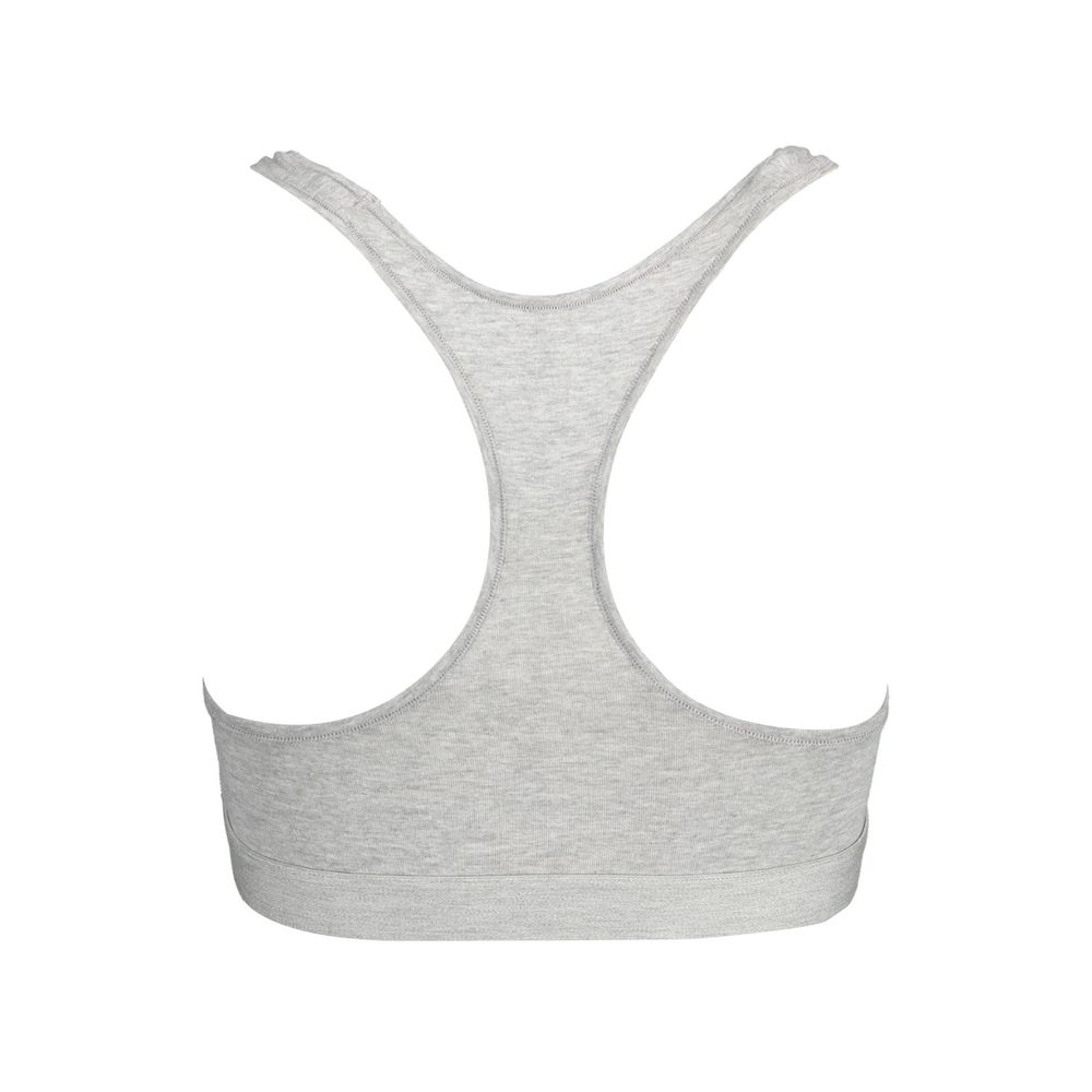 Gray Cotton Women Sports Bra