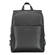 Black Polyester Men Backpack