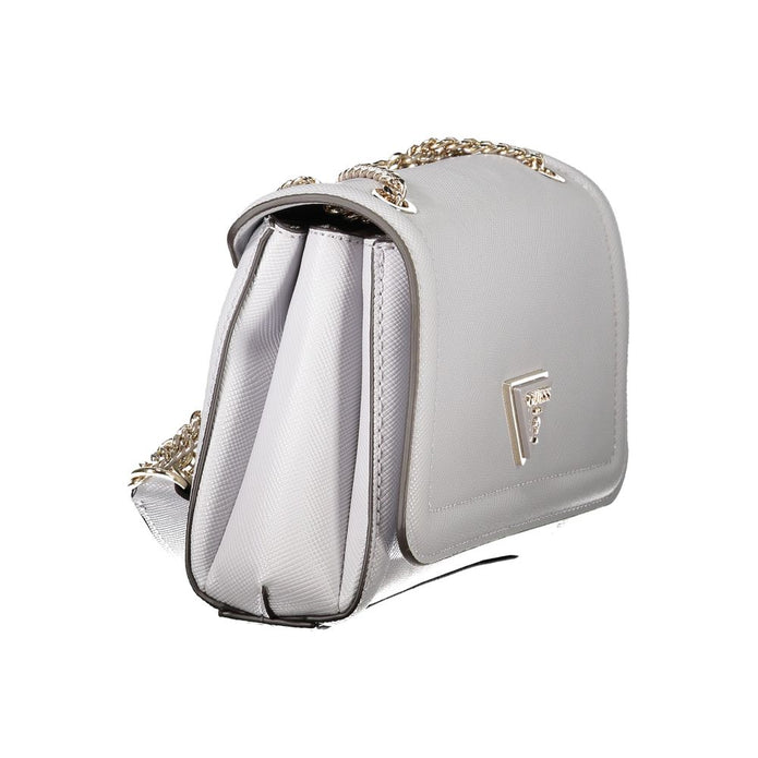 Gray Polyethylene Women Handbag