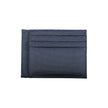 Elegant Blue Card Holder with Contrast Details