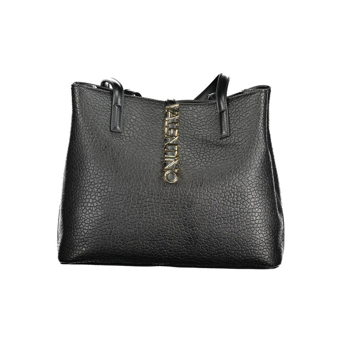 Black Polyethylene Women Handbag