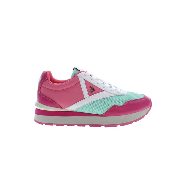 Pink Polyester Women Sneaker