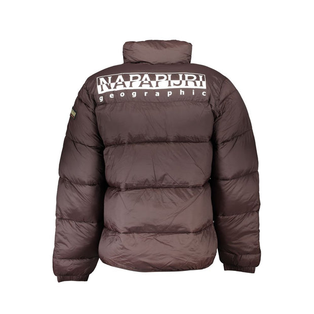 Brown Polyamide Men Jacket