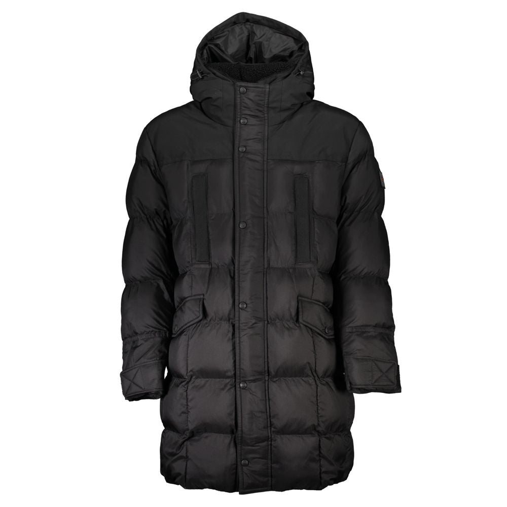 Black Polyamide Men Jacket