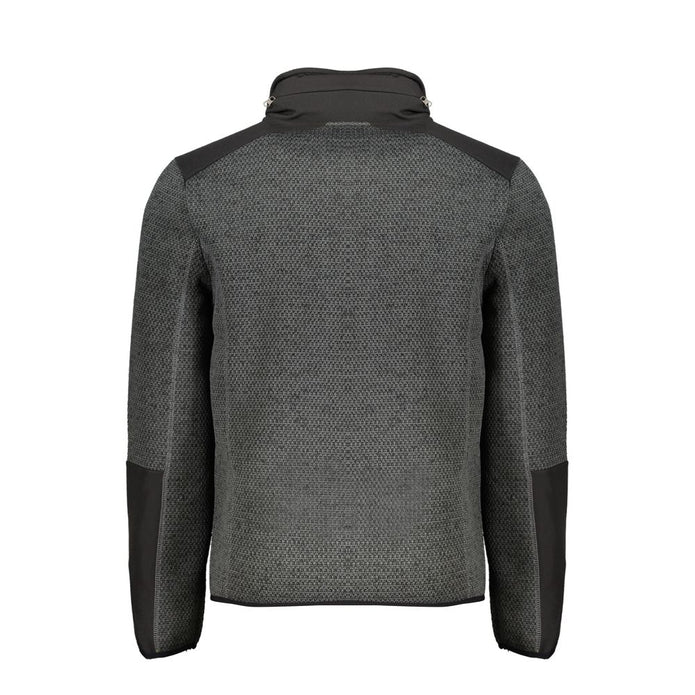 Gray Polyester Men Jacket