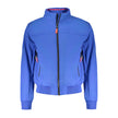 Blue Polyester Men Jacket